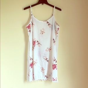 White Flowered Summer Dress